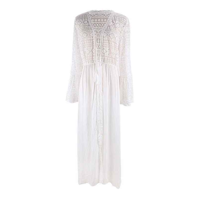 Santorini Lace Maxi Swim Cover-Up