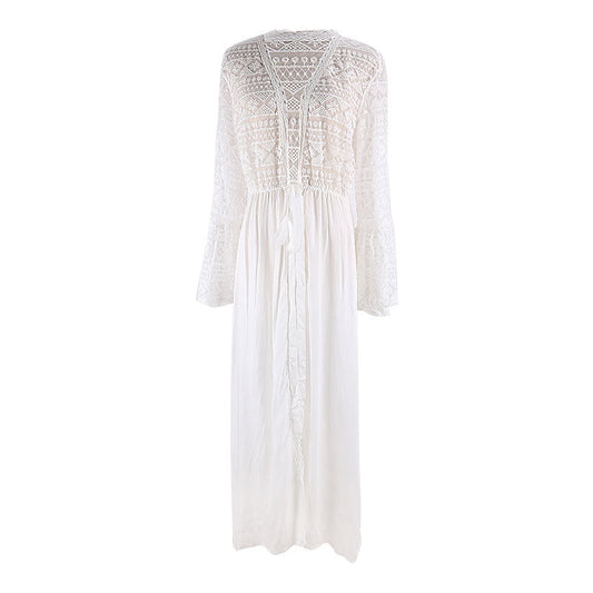 Santorini Lace Maxi Swim Cover-Up