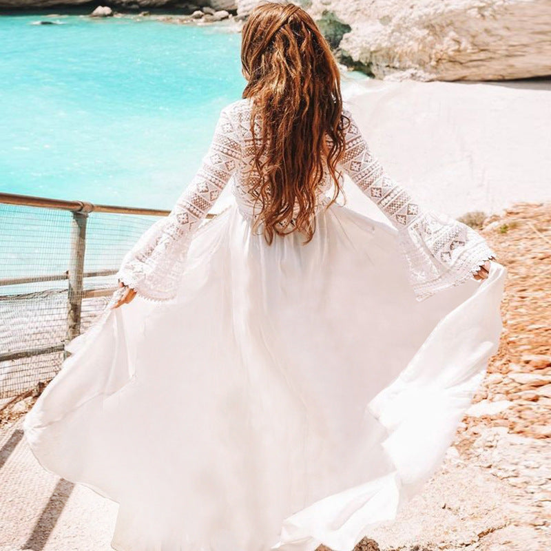 Santorini Lace Maxi Swim Cover-Up