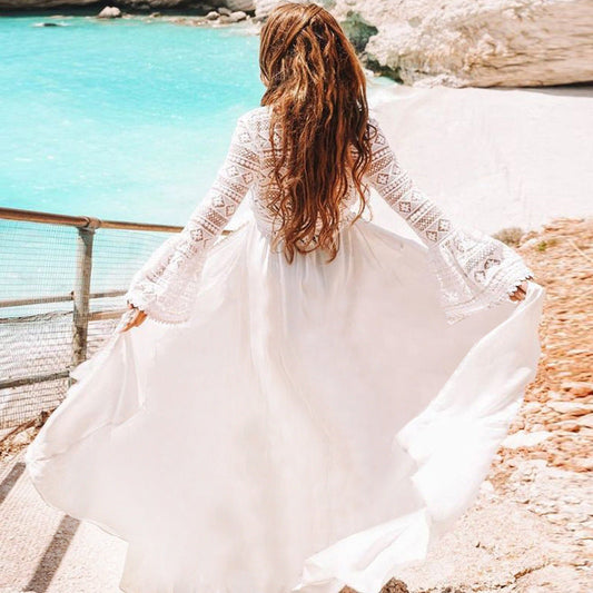 Santorini Lace Maxi Swim Cover-Up