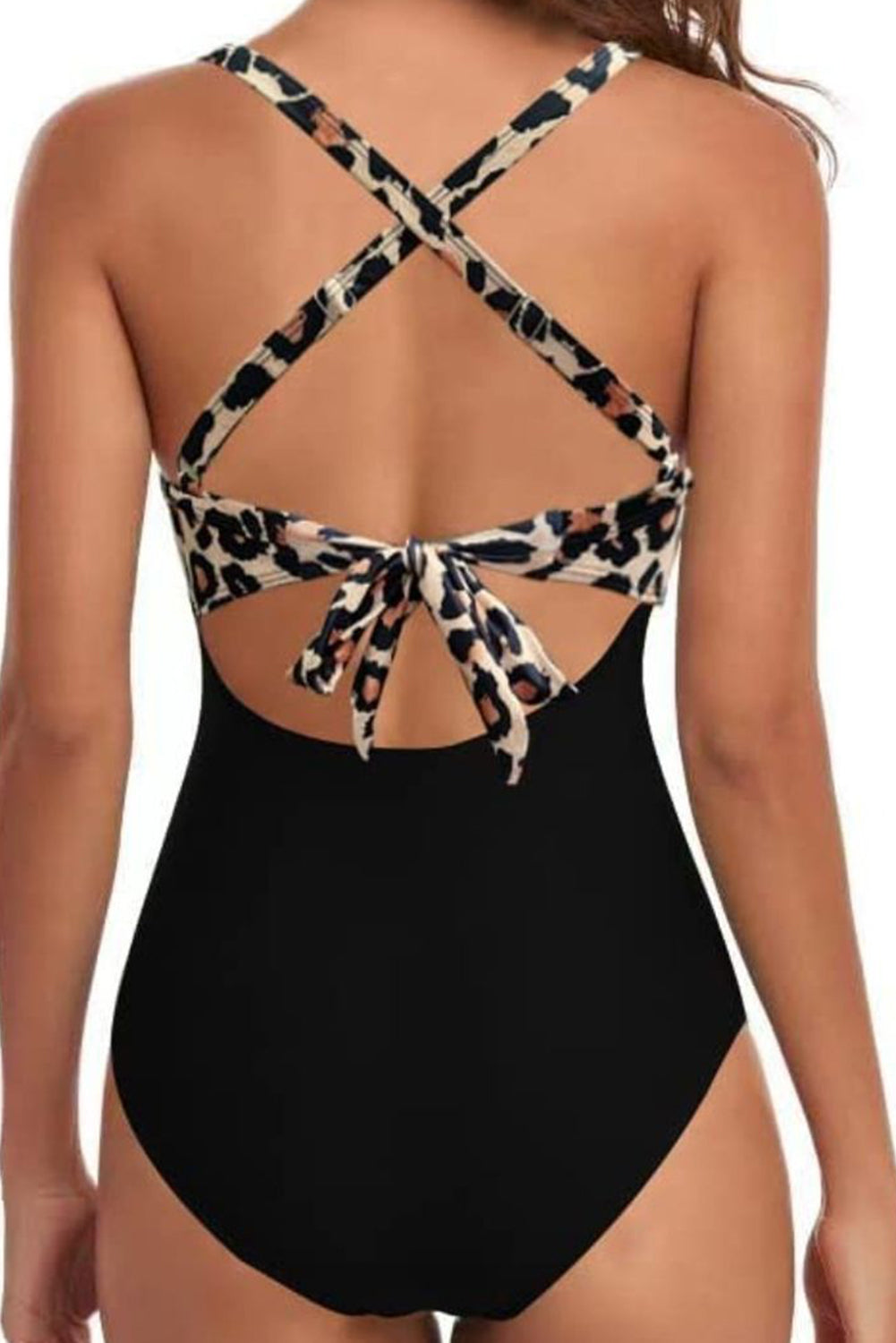 Cutout One-Piece Swimsuit available in Hot pink and Leopard.