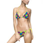 Tropical Leaf Tie-Side Bikini - 7 colors