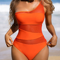 Sunset Glow Mesh One-Piece Swimsuit