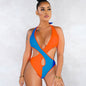 Two Toned Trendy Women's  Swim Suit Set