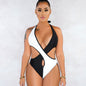 Two Toned Trendy Women's  Swim Suit Set