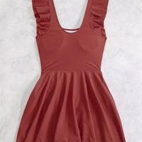 Coastal Charm Plus Size Ruffle Swim Dress
