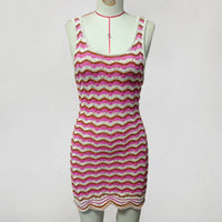 SPink Sunset Crochet Swim Cover-Up Dress