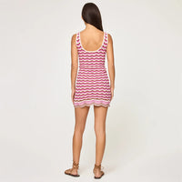 SPink Sunset Crochet Swim Cover-Up Dress