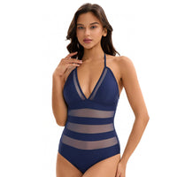 Midnight Allure Mesh One-Piece Swimsuit