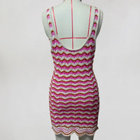 SPink Sunset Crochet Swim Cover-Up Dress