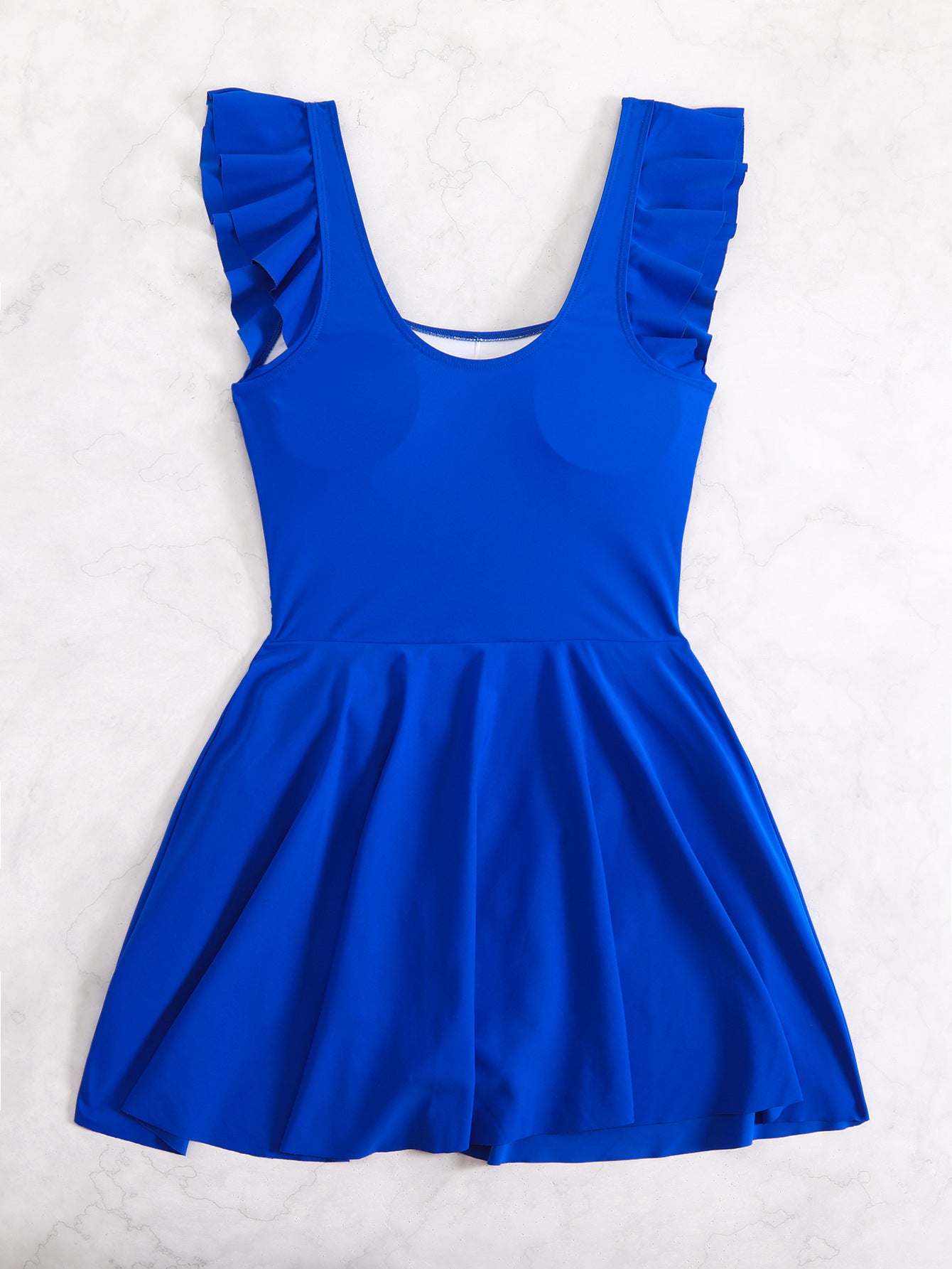 Coastal Charm Plus Size Ruffle Swim Dress