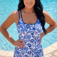 Coastal Bloom Swim Dress