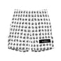 Skull Helmet Pattern Athletic Shorts – Black & White Graphic Shorts