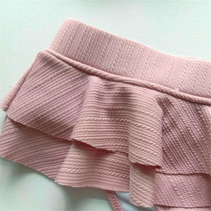 Bandeau Ruffle Bikini Set Blush Pink or Blue